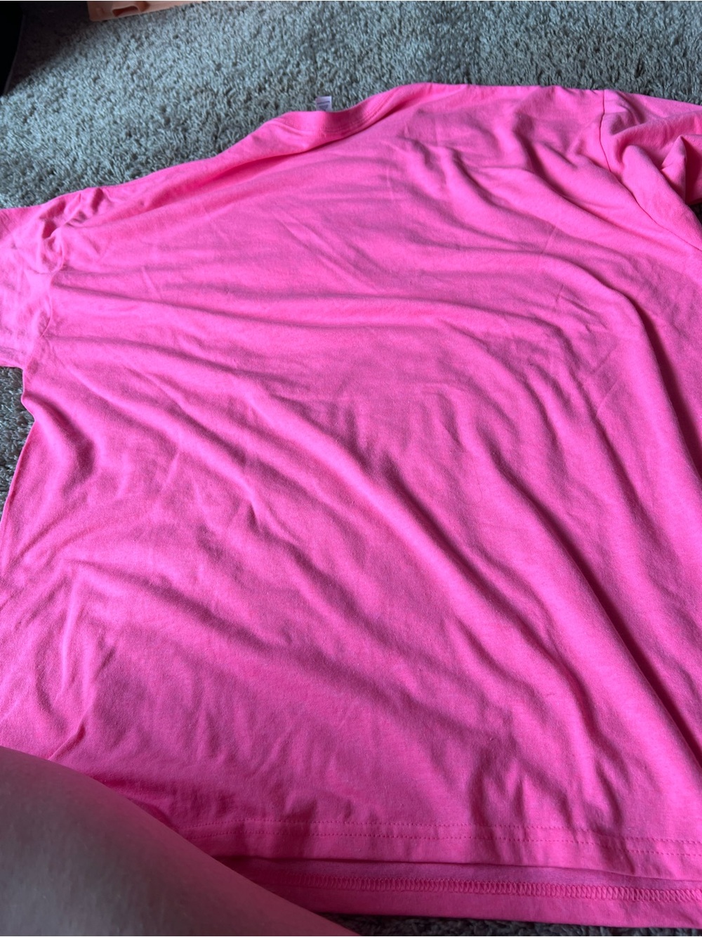 Pink womens Graphic Tee with Bunny Lettering - Picture 2 of 3